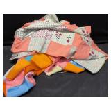 Unfinished quilted material