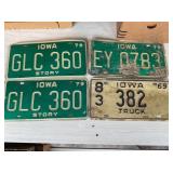Vintage license plates