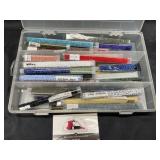 34 containers of seed beads and bugle beads