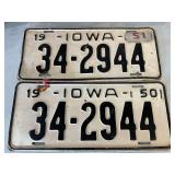 Vintage license plates