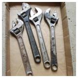 4 Adjustable Wrenches
