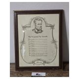 Framed The 'Cannots' by Lincoln
