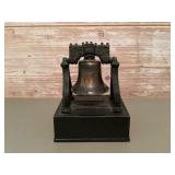 Cast iron Liberty Bell coin bank