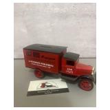Ertl 1931 Hawkeye box truck die-cast coin bank,