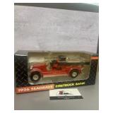 Die-cast metal ERTL 1926 Seagrave Firetruck Bank