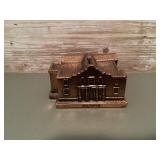 Metal Alamo coin bank