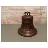 Cast-iron Liberty Bell coin bank