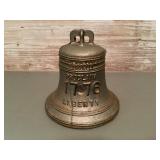 Cast iron Liberty Bell coin bank