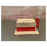 Cast iron Polk Bank coin bank