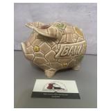 Vintage Tilso Ceramic Piggy Bank In Geometric