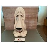 Vintage ceramic Basset hound coin back