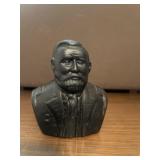 Cast iron bank featuring a bust of Ulysses S.