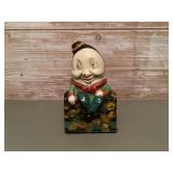 Cast iron Humpty Dumpty coin bank