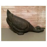 Vintage cast iron goose coin bank
