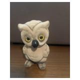 Vintage fuzzy owl coin bank