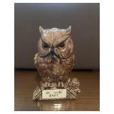 Brown ceramic owl bank from the 1960s or