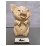 Vintage  chalkware pig bank,