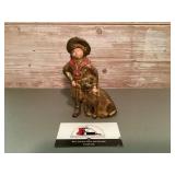 Cast Iron Buster Brown and Tig coin bank
