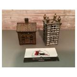 Cast-iron coin banks