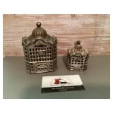 Vintage cast iron coin banks