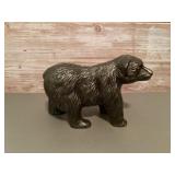 Cast iron grizzly bear coin bank