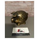 Vibtage metal coin bank featuring