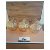 3 glass coin banks