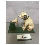 Vintage  cast iron bank featuring Nipper, the