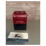 Cast iron miniature mailbox coin bank styled