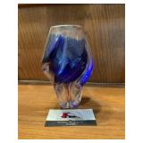 Cobalt Blue Murano Style Vase