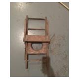 Folding potty chair