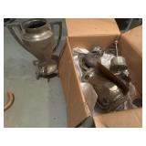 Vintage metal serving items