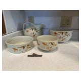 Halls Superior bowls and pitcher
