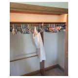 Vintage women's dress & hangers