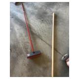 Floor scrubber and handle