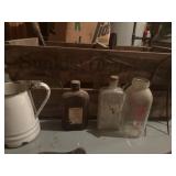 Wooden crate full of primitive misc