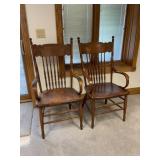 Two captains chairs From Dexter Masonic Lodge