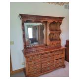 Solid oak wooden dresser