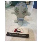 Milk glass toothpick holder