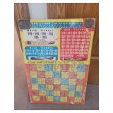 Vintage red, white & blue punch board