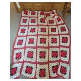 Rose trellis crocheted afghan