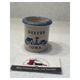 Dexter, IA stoneware toothpick holder