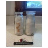 Small glass milk jars