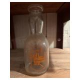 Miller glass milk bottle