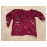 Hand sewn Mexico inspired wool like jacket