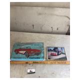 Metal Corvette, advertising sign, and Bob Brown