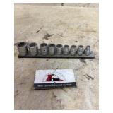 Snap on sockets 3/8 Drive 1/4 to three-quarter