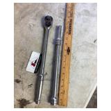 Snap on ratchet with extensions 3/8 drive
