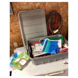 Sterile light tote with lid and wrapping