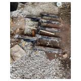 Heavy duty, six rock grapple bucket attachment